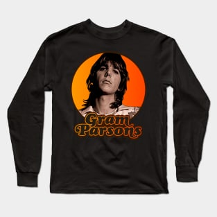 Gram Parsons // Outlaw Country Retro Americana Tribute Long Sleeve T-Shirt